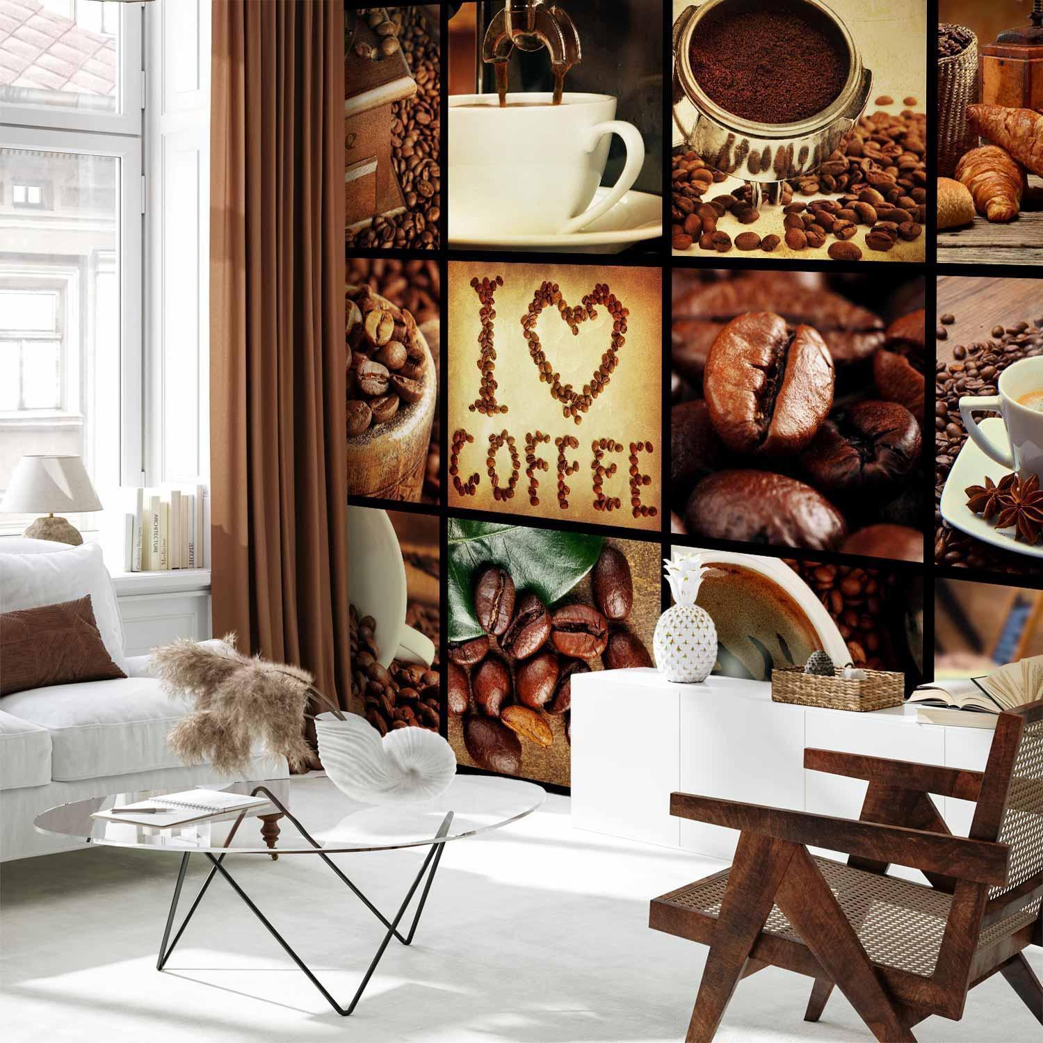 Papier peint - Coffee - Collage