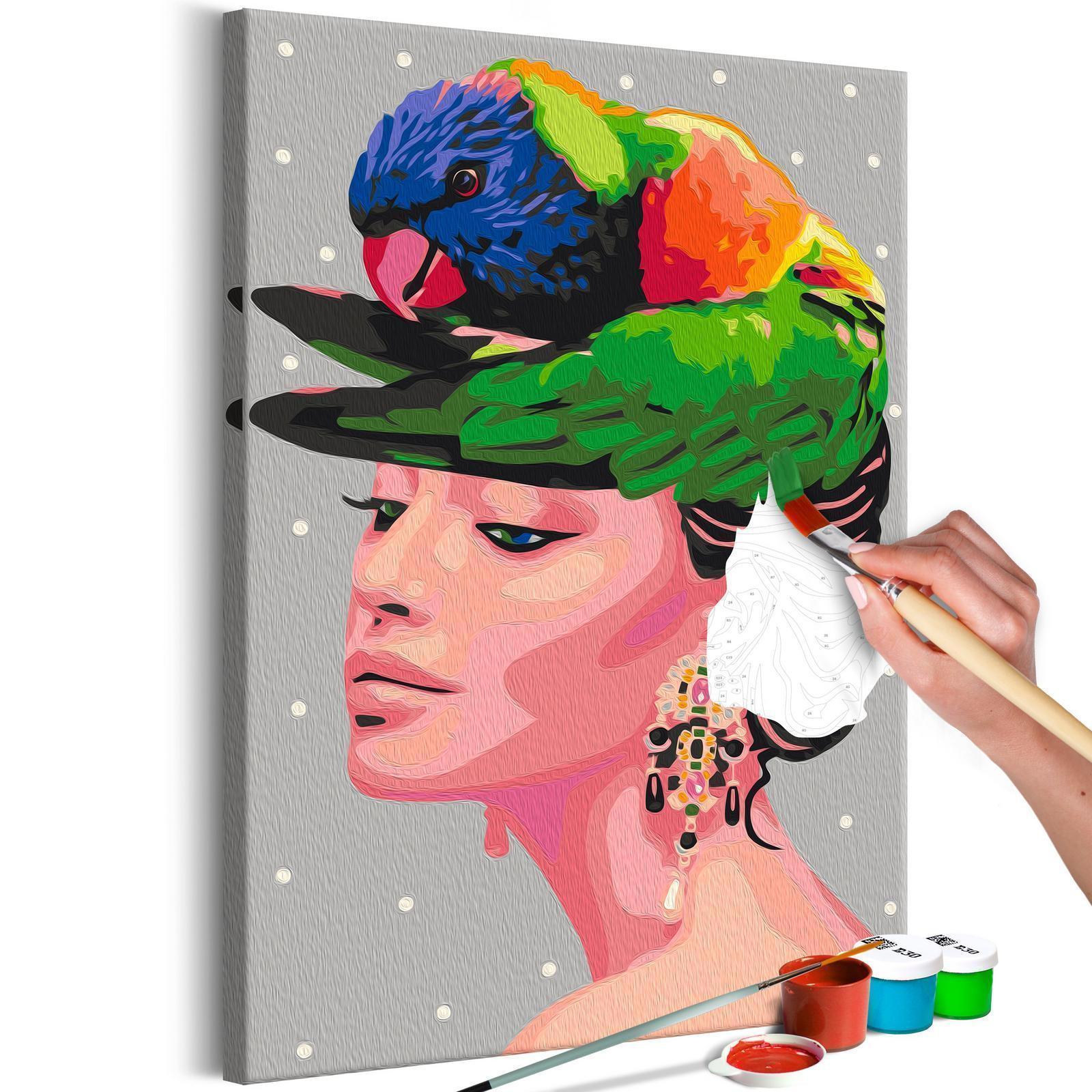 Peinture par numéros - Parrot on the Head