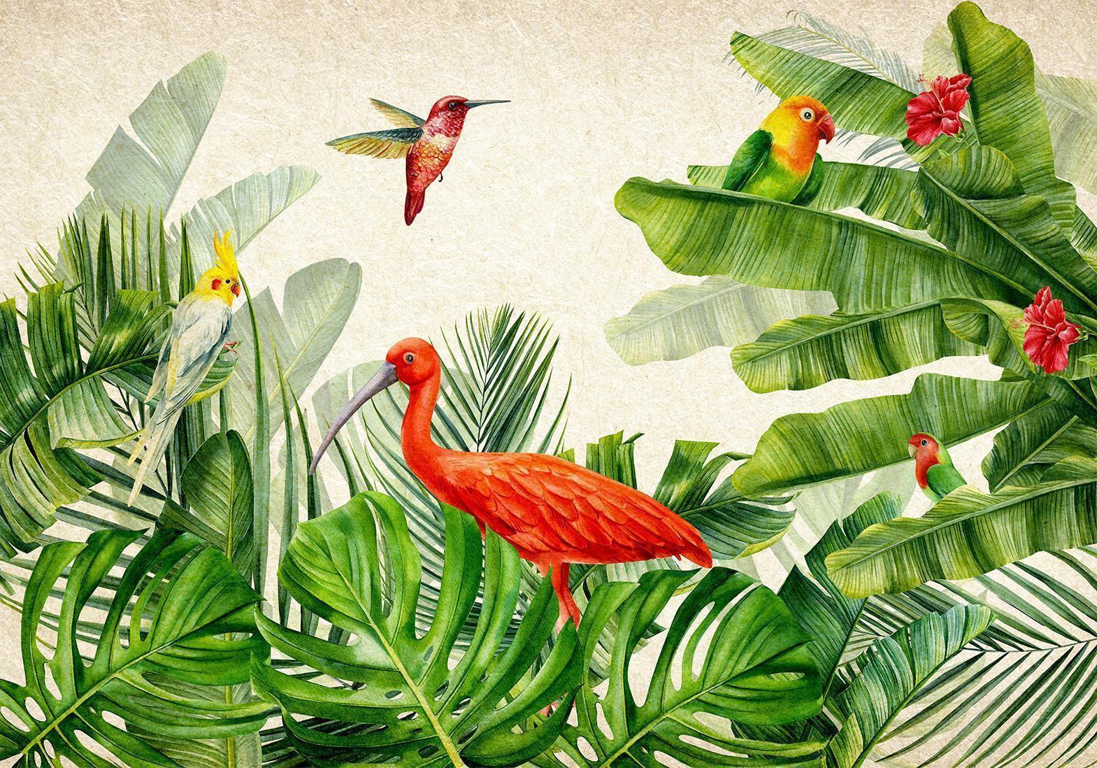 Papier peint - Exotic Birds - Third Variant