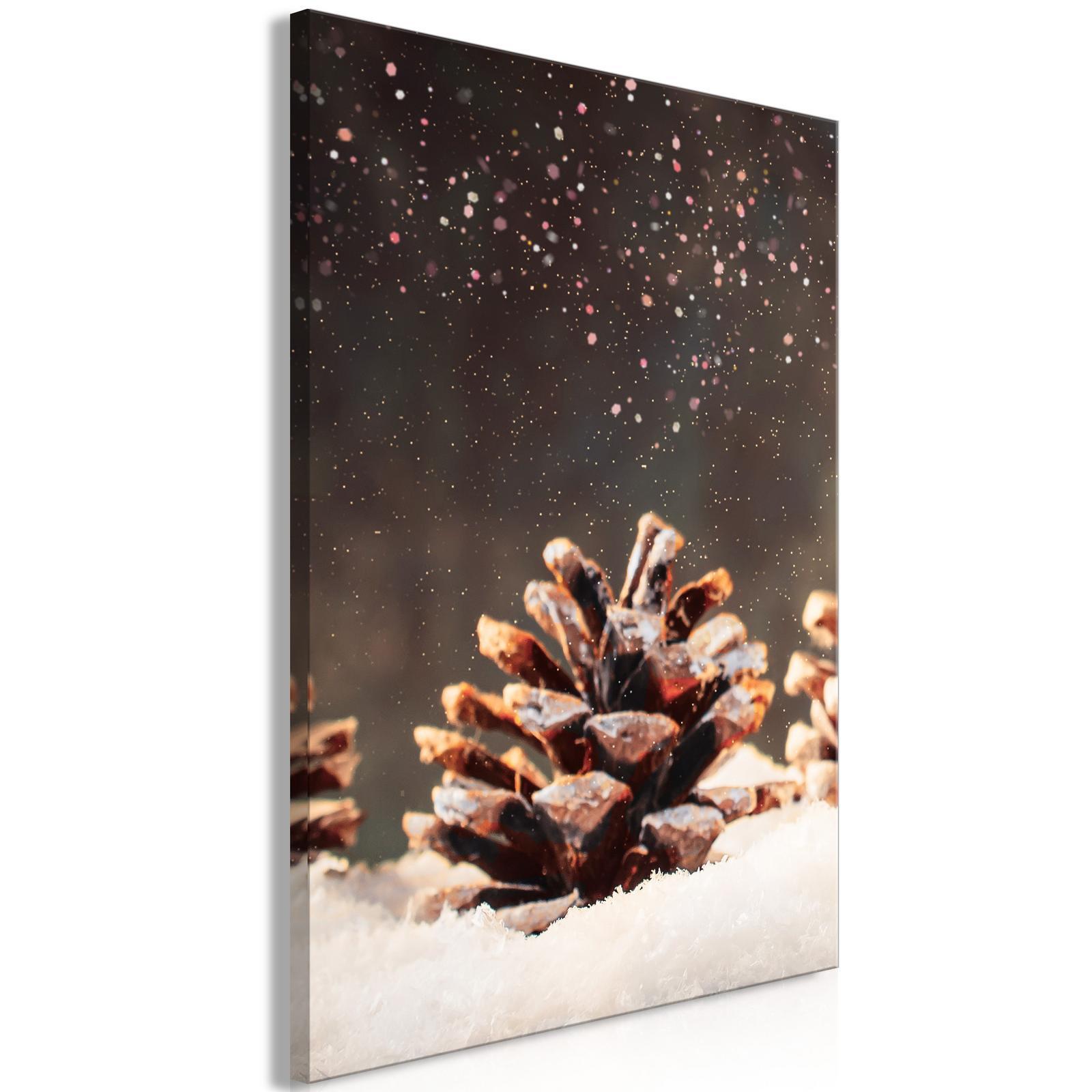 Tableau - Winter Pine Cone (1 Part) Vertical