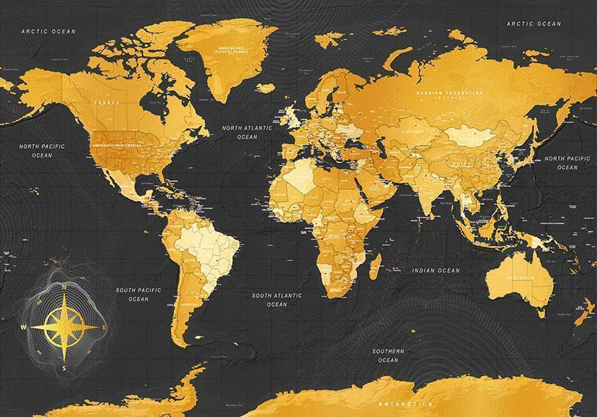 Papier peint - Map: Golden World