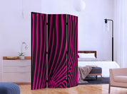 Paravent - Zebra pattern (violet)