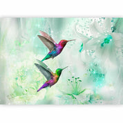 Papier peint - Colourful Hummingbirds (Green)
