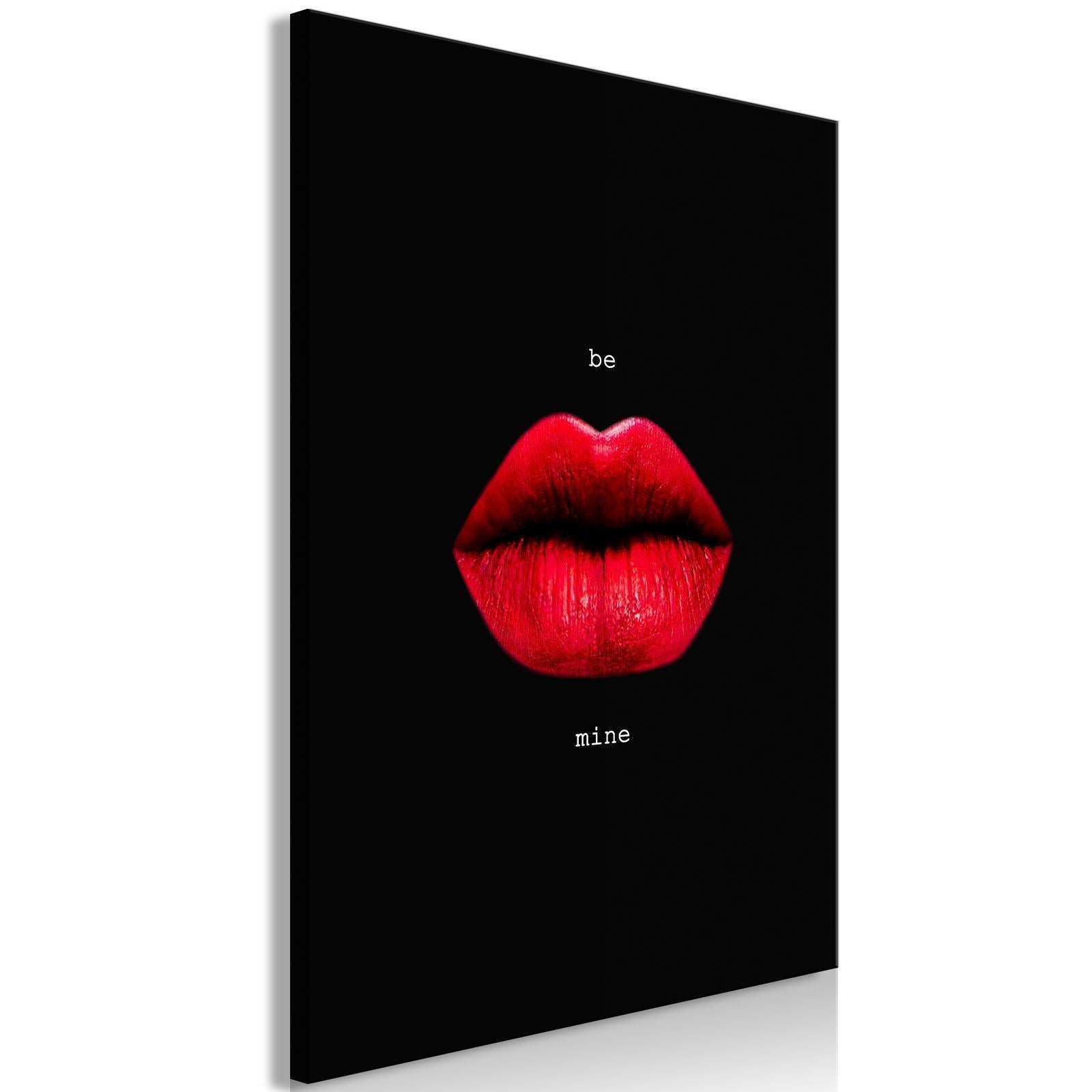 Tableau - Red Lips (1-part) - Black Background with English Text