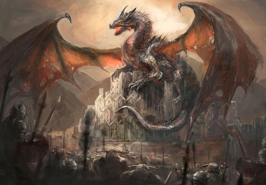 Papier peint - Dragon castle