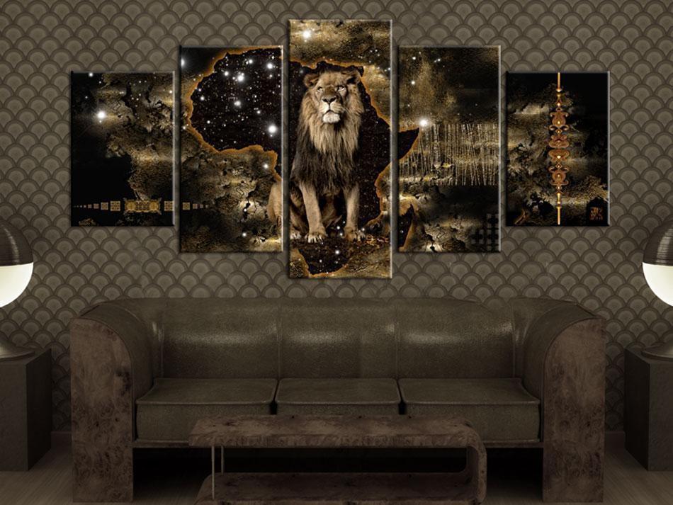 Tableau - Golden Lion (5 Parts) Wide