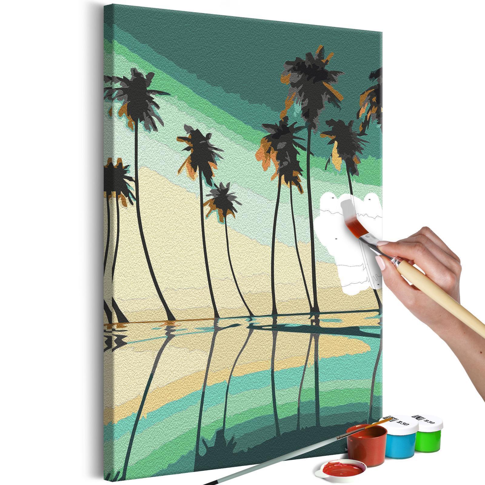 Peinture par numéros - Turquoise Palm Trees