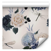 Tapisserie murale - Roses and Hydrangeas