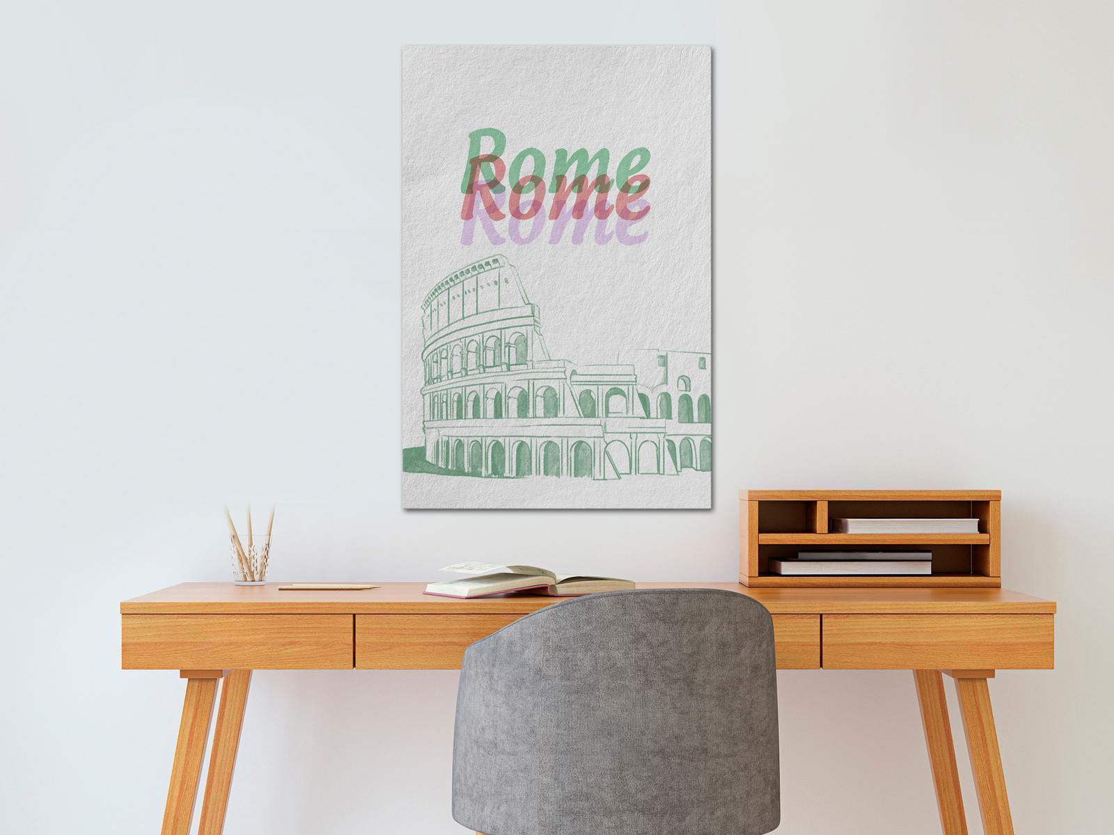 Tableau - Rome in Watercolours (1 Part) Vertical