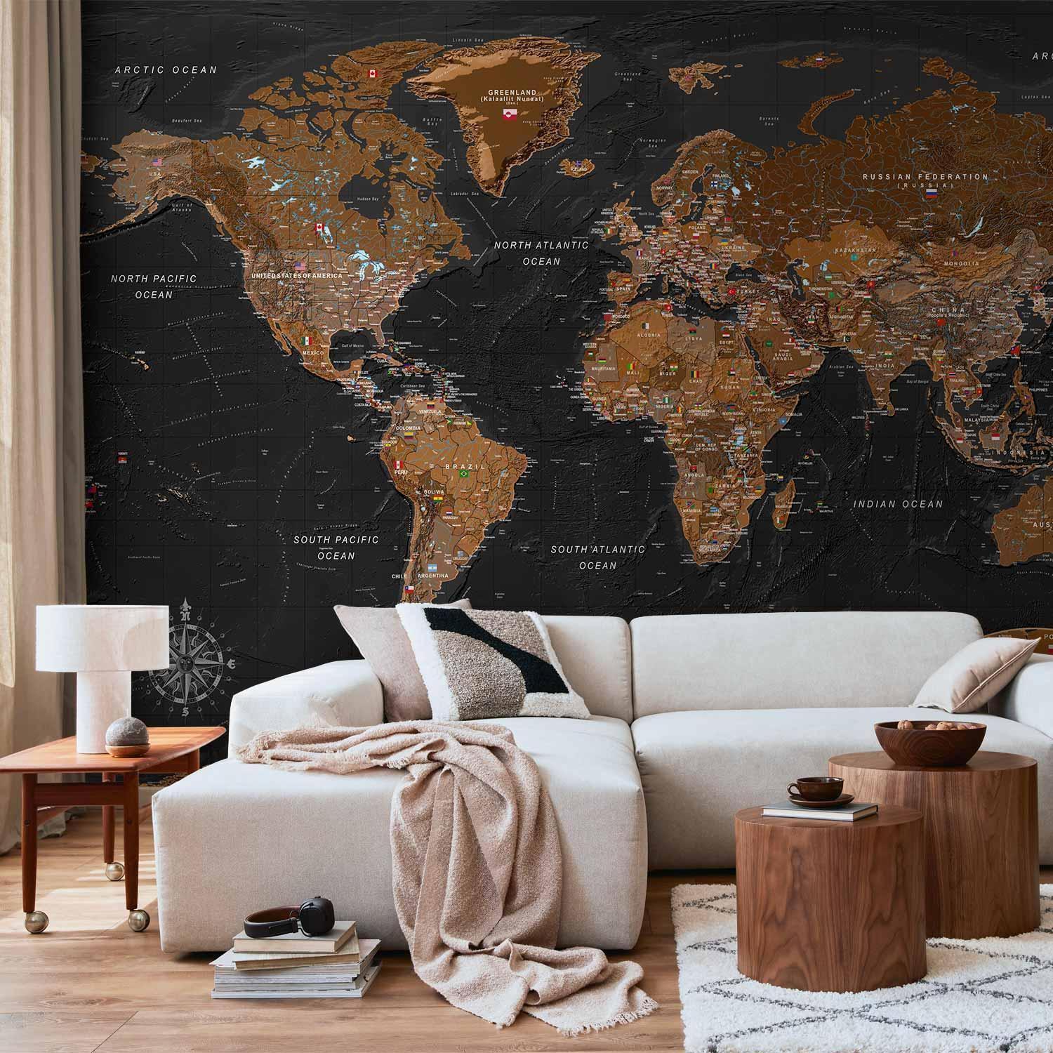 Papier peint - World: Stylish Map