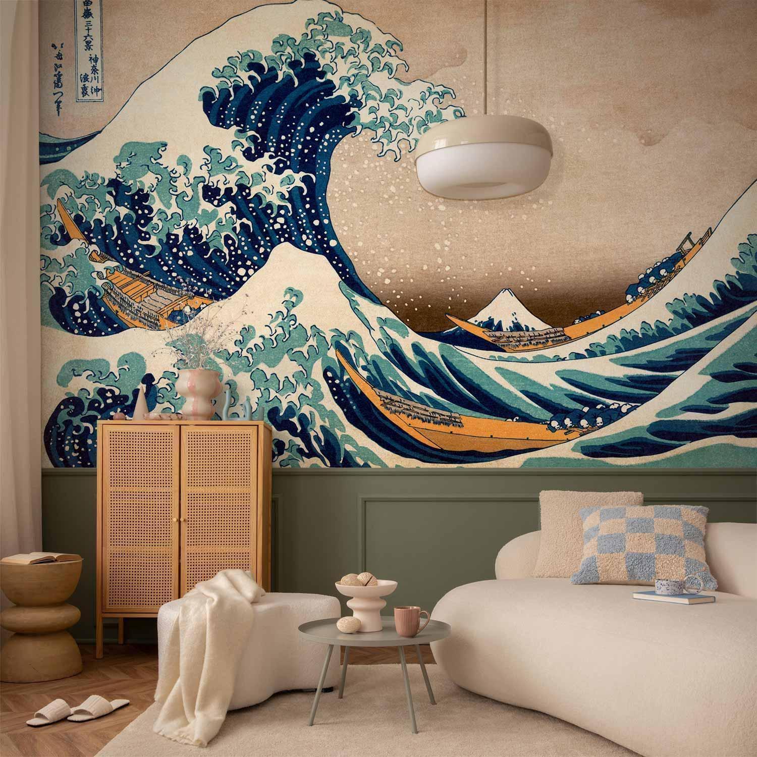 Papier peint - Hokusai: The Great Wave off Kanagawa (Reproduction)