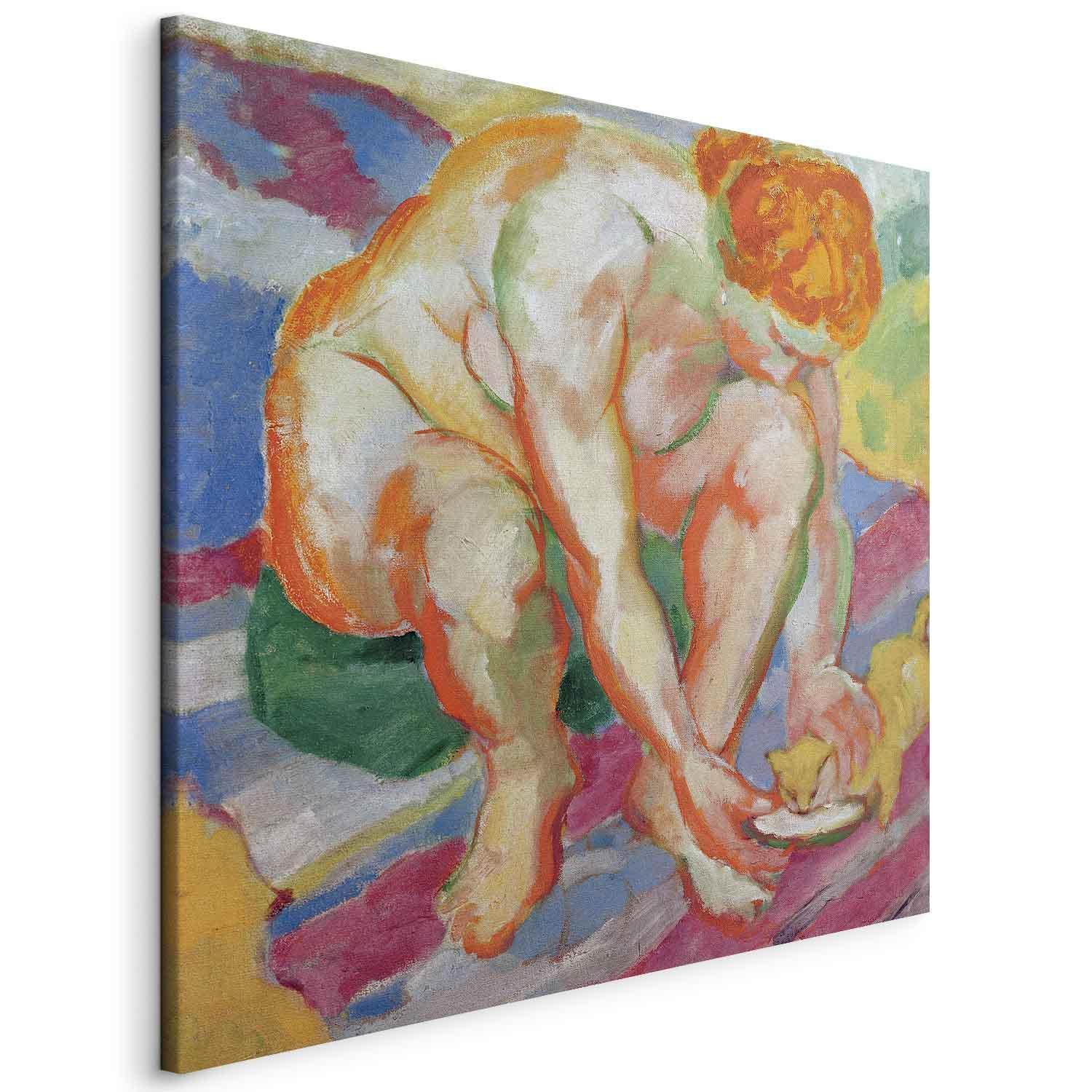 Tableau - Nude with cat (Franz Marc)