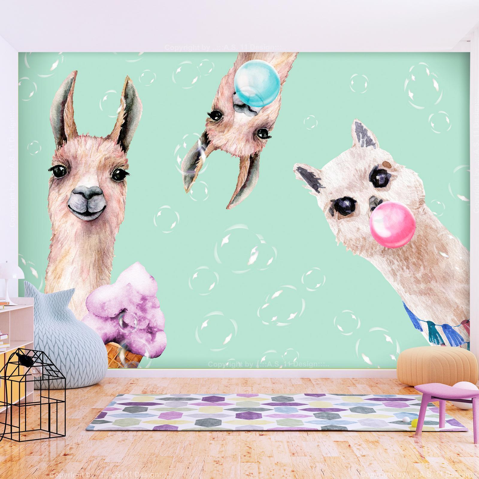 Papier peint - Crazy Llamas