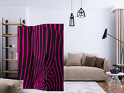 Paravent - Zebra pattern (violet)