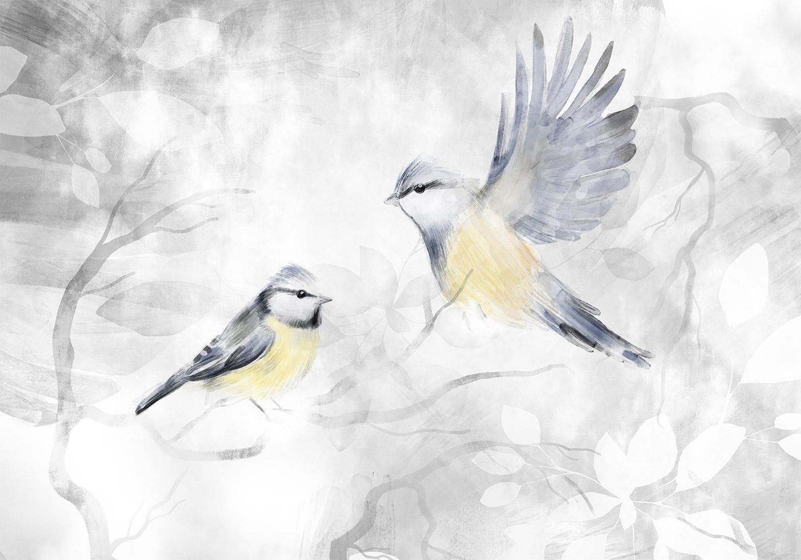 Papier peint - Watercolor Tit - Second Variant
