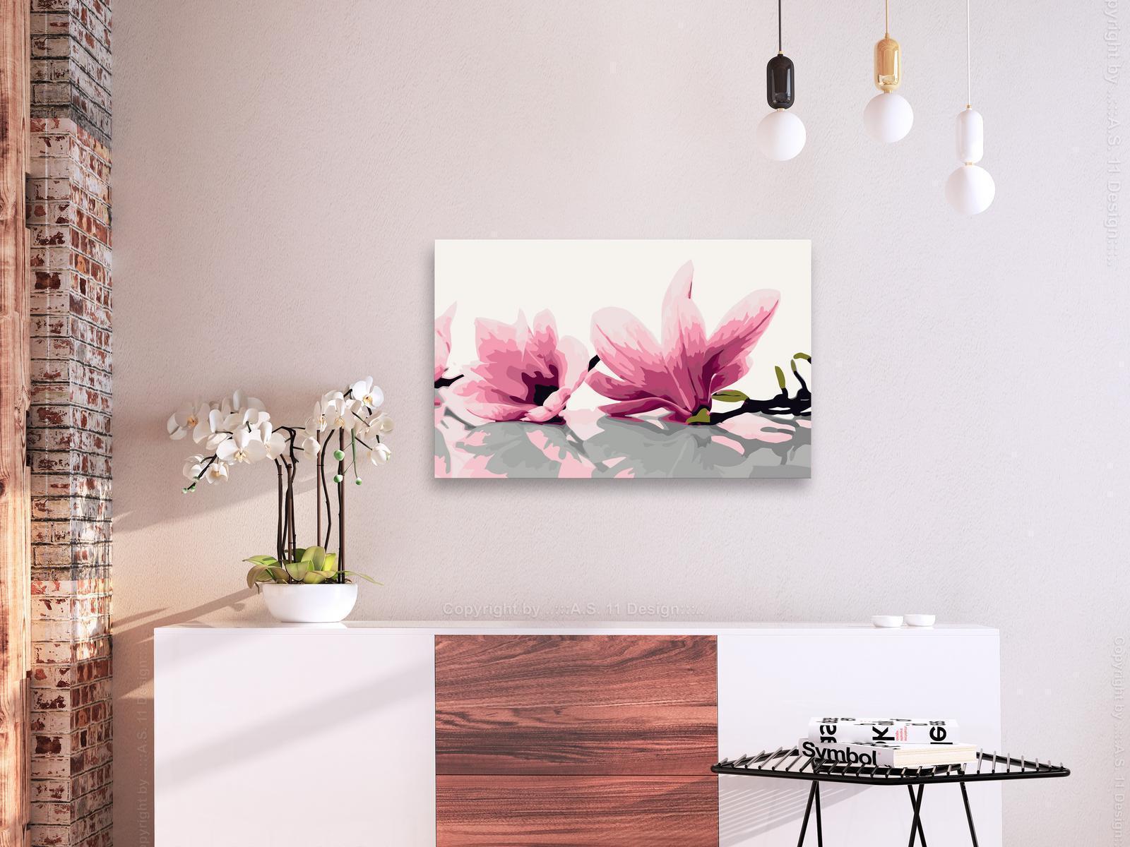 Peinture par numéros - Magnolia (White Background)