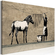 Tableau - Banksy: Washing Zebra on Concrete (1 Part) Wide