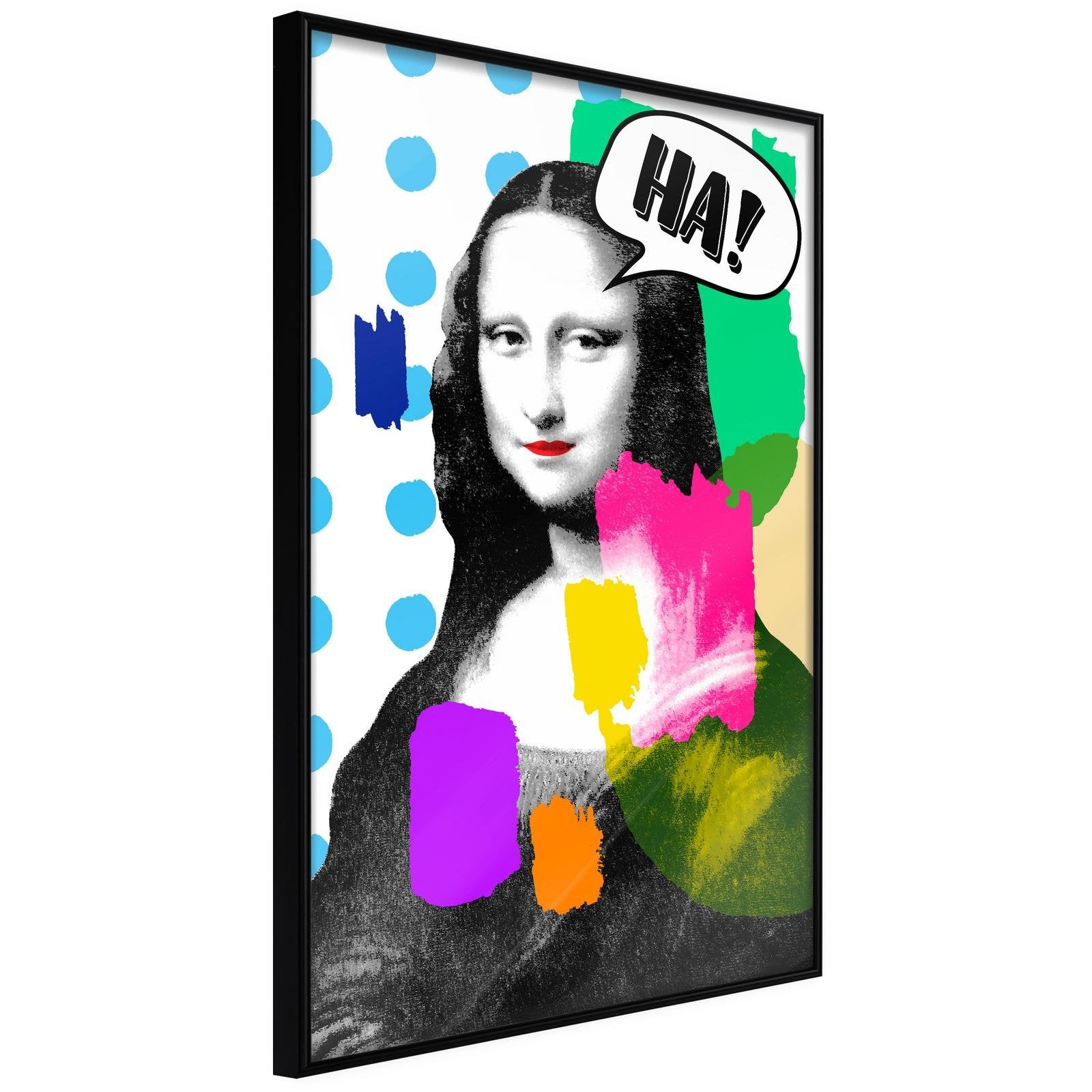 Poster Rire de Mona Lisa - "Ha !"
