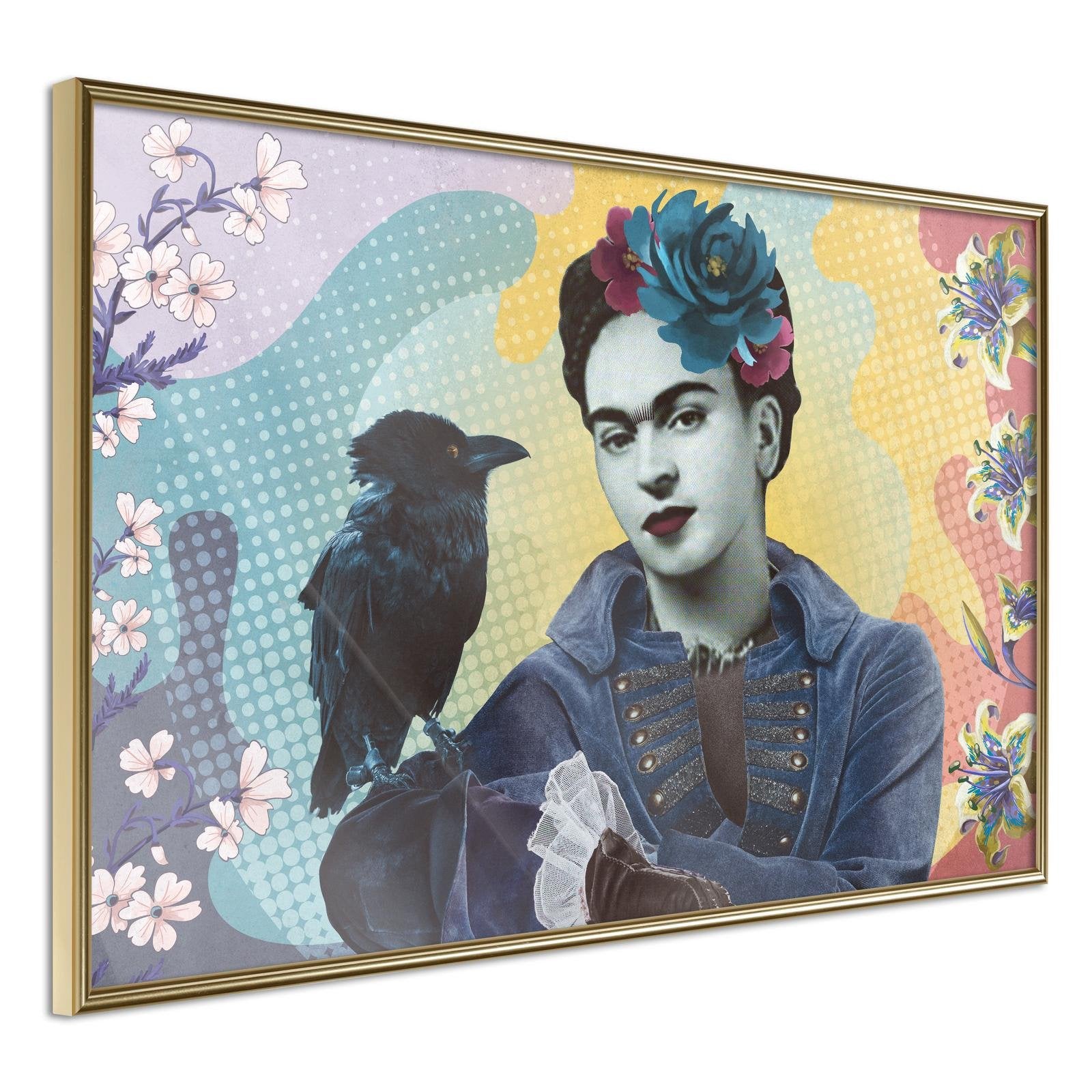 Affiche Frida avec un Corbeau