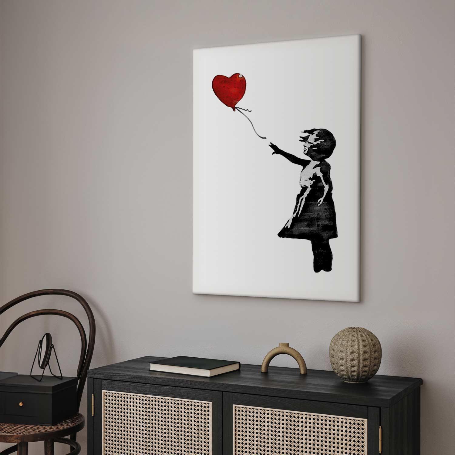 Tableau - Banksy: Girl with Balloon (1 Part) Vertical