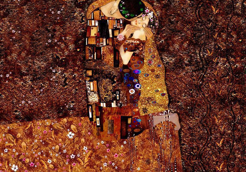 Papier peint - Klimt inspiration - Image of Love