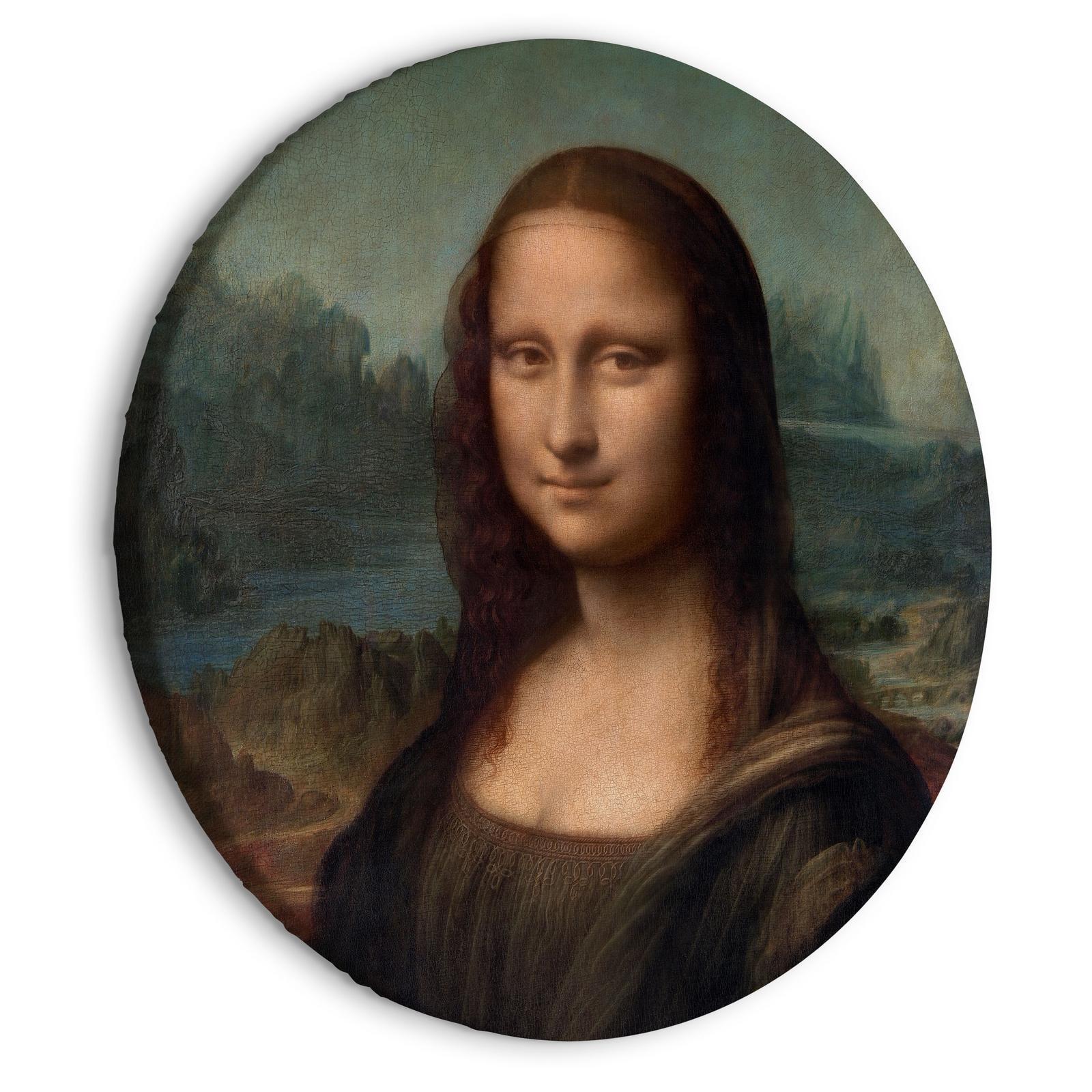 Tableau rond - Leonardo Da Vinci - Gioconda - Painted Portrait of the Mona Lisa