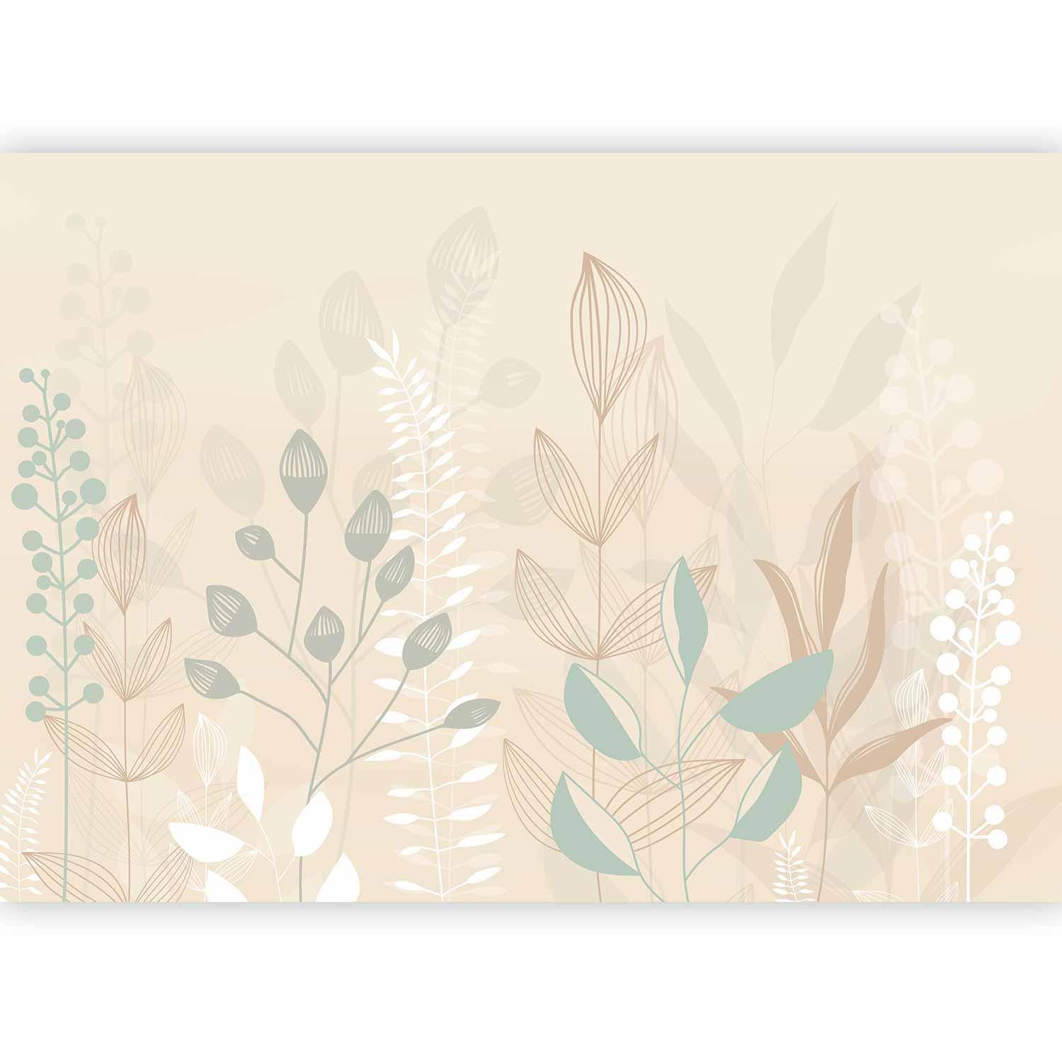 Papier peint - Pastel and Beige Glade