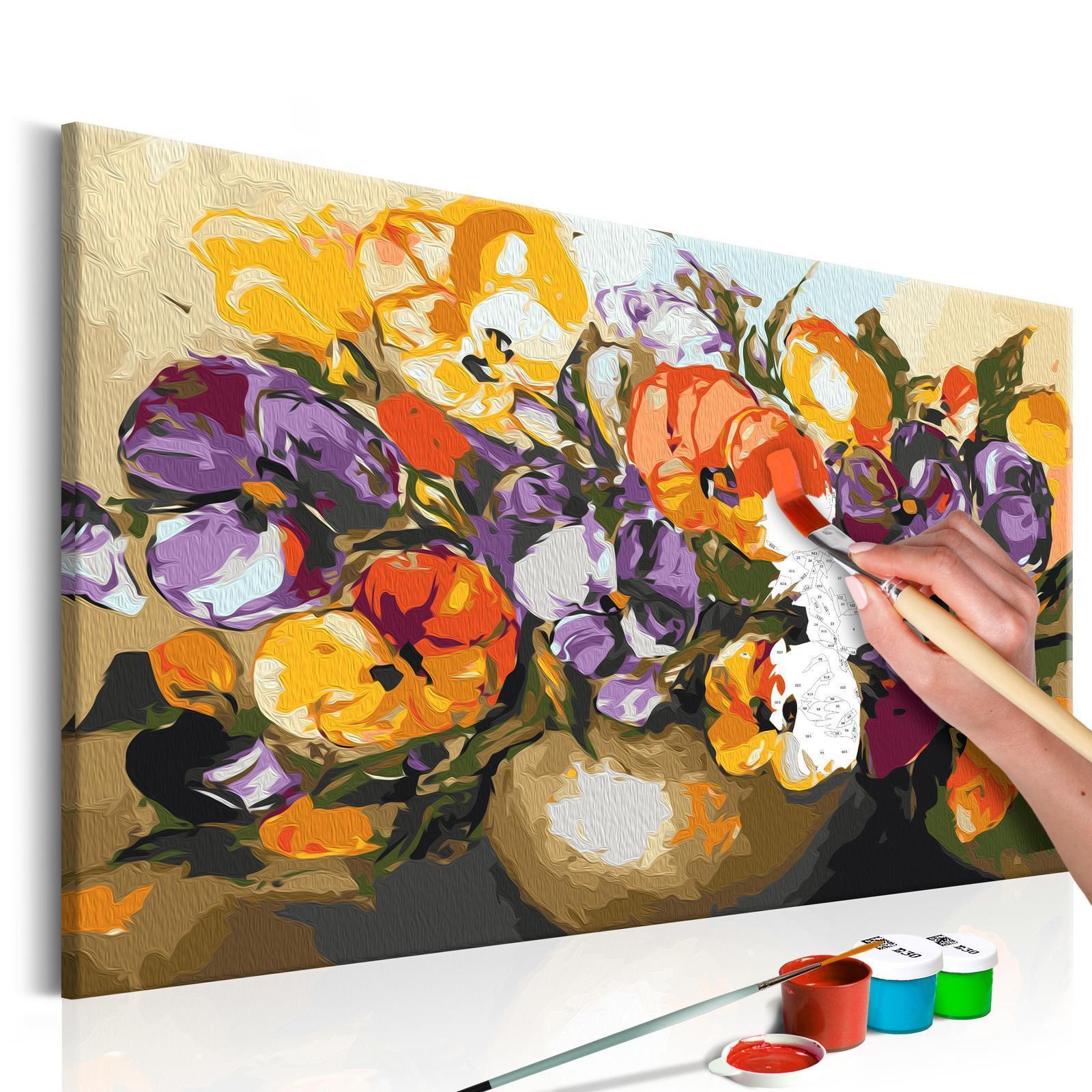 Peinture par numéros - Vase Of Pansies