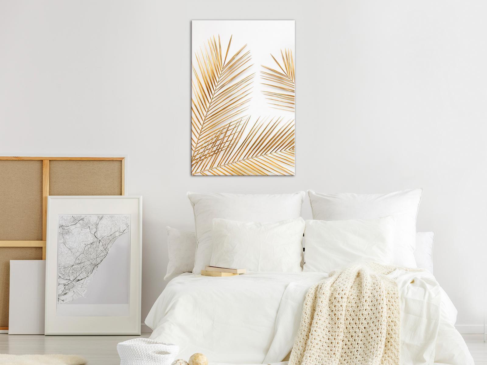 Tableau - Golden Palm Leaves (1 Part) Vertical