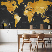 Papier peint - Map: Golden World