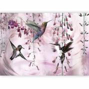 Papier peint - Flying Hummingbirds (Pink)