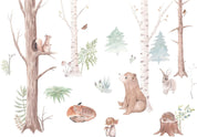 Papier peint - Subtle Illustration With Forest Animals
