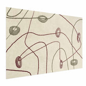 Poster - Lines and Shapes - a bead labyrinth on a pale, worn background