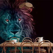 Papier peint - Abstract lion - rainbow