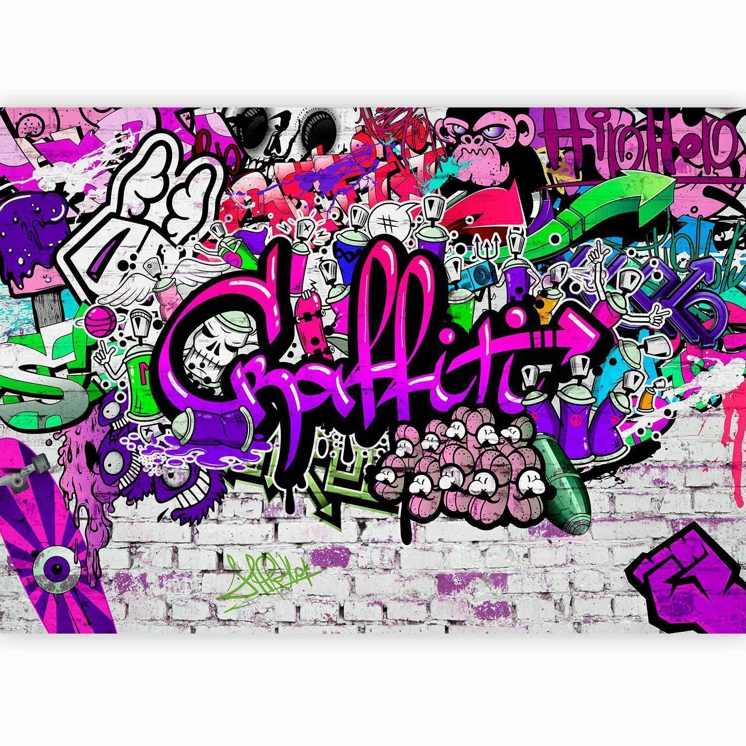 Papier peint - Purple Graffiti