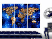 Tableau en liège - Golden Continents
