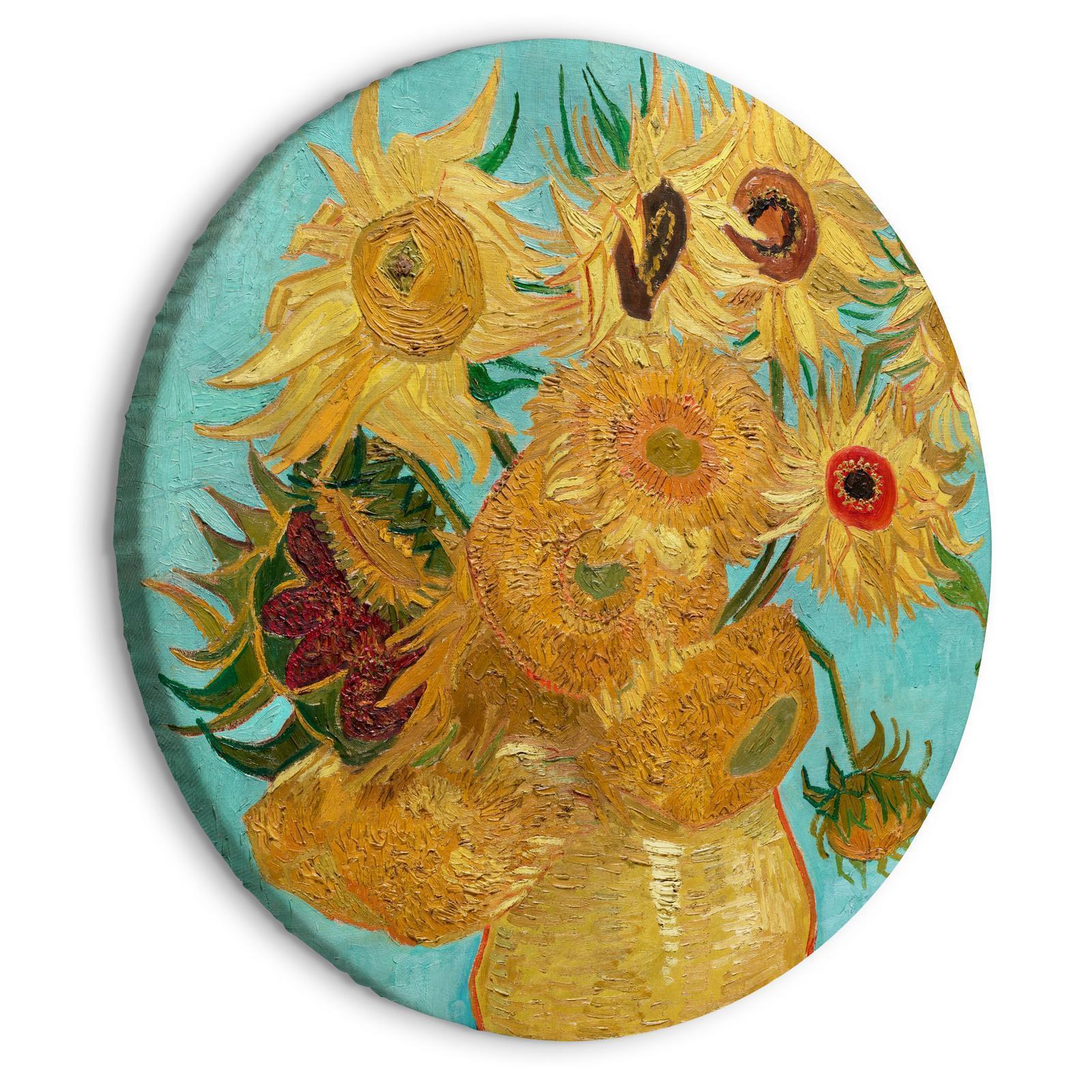 Tableau rond - Vase with Twelve Sunflowers (Vincent van Gogh)