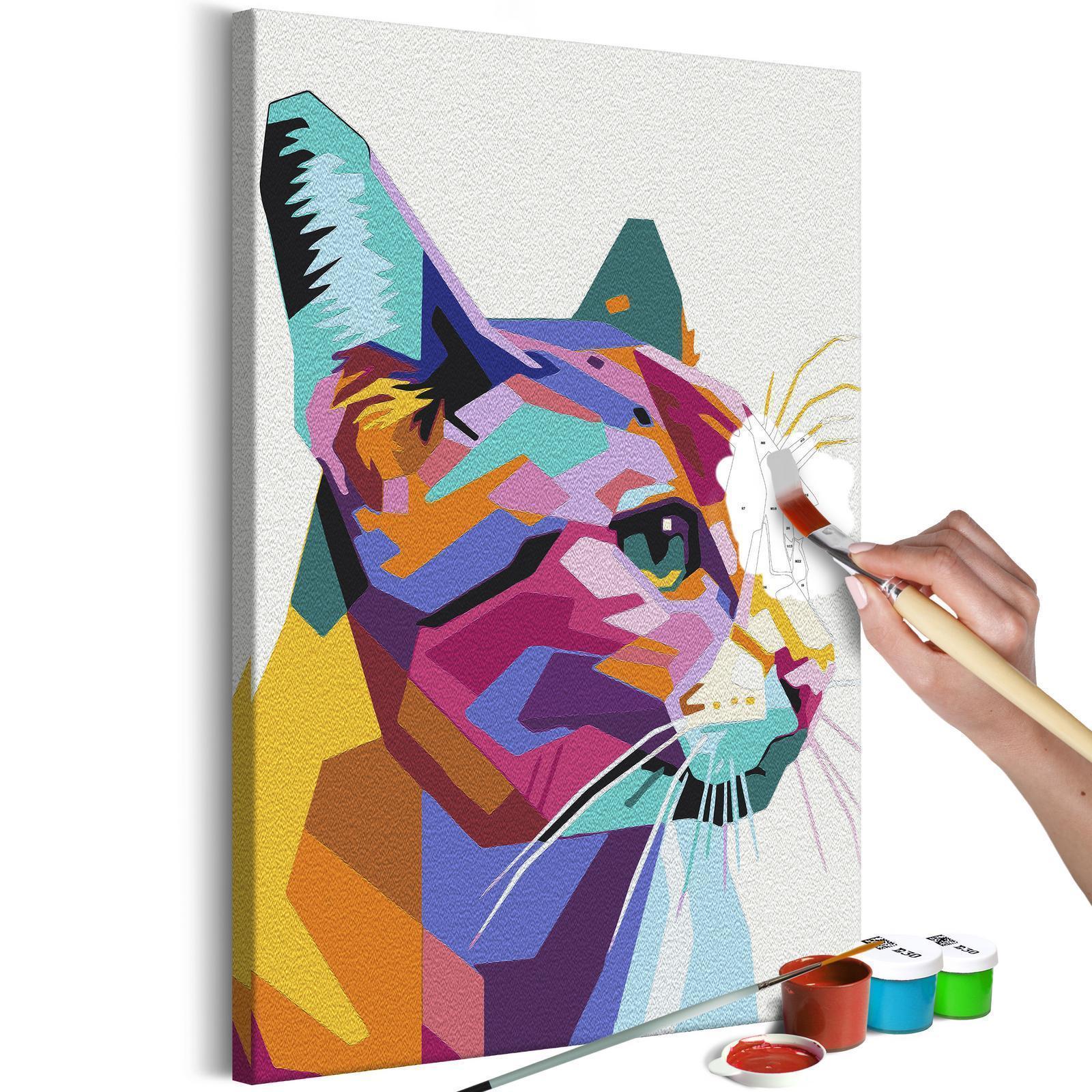 Peinture par numéros - Geometric Cat