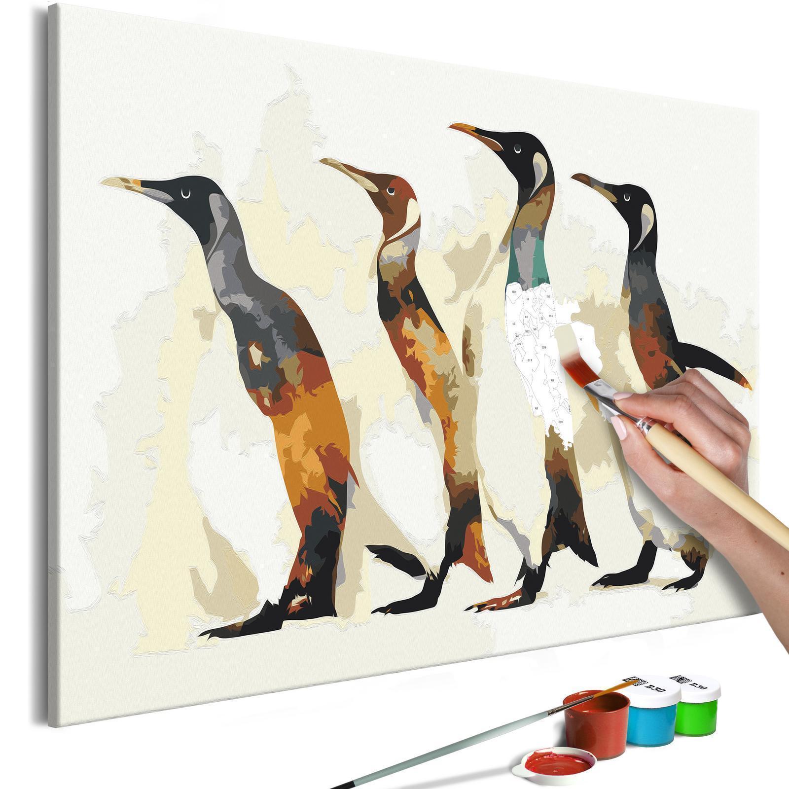 Peinture par numéros - Penguin Family