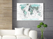 Tableau en liège - Sky-blue Border