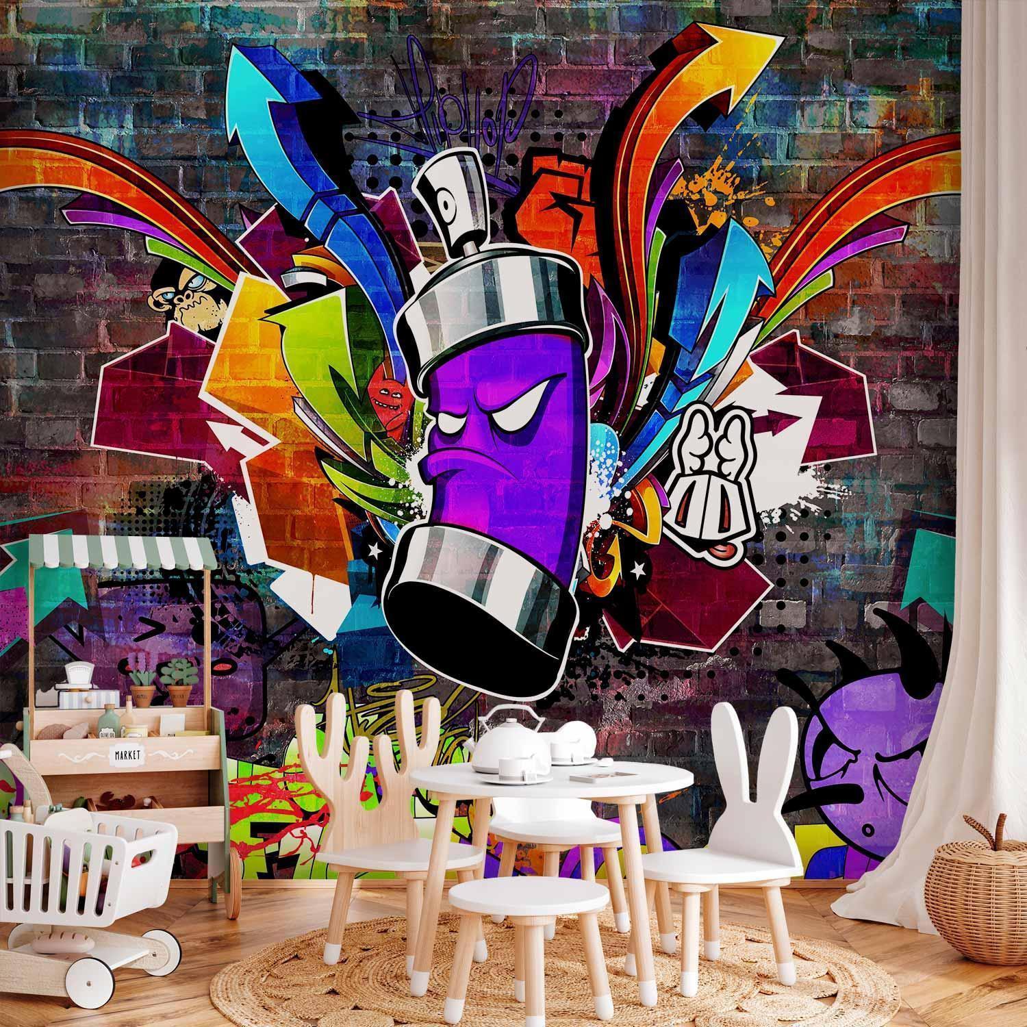 Papier peint - Graffiti: Colourful attack