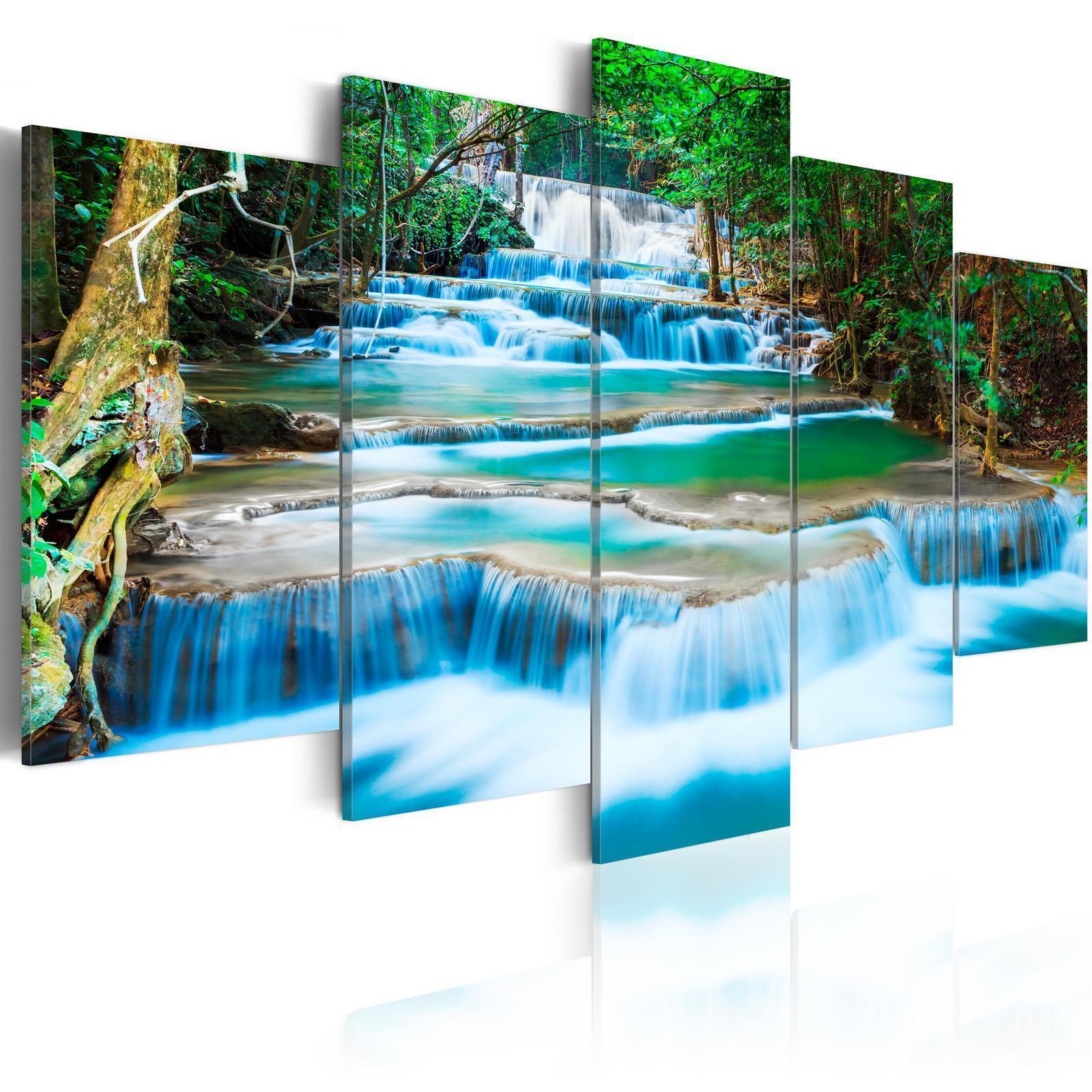 Tableau - Blue Waterfall in Kanchanaburi, Thailand