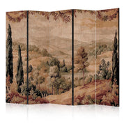 Paravent - Landscape with Cypresses - Old Tapestry with Mediterranean Vegetation