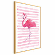 Poster - Flamingo and Stripes