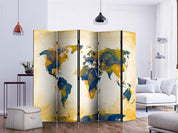 Paravent - Map of the World - Sun and sky II