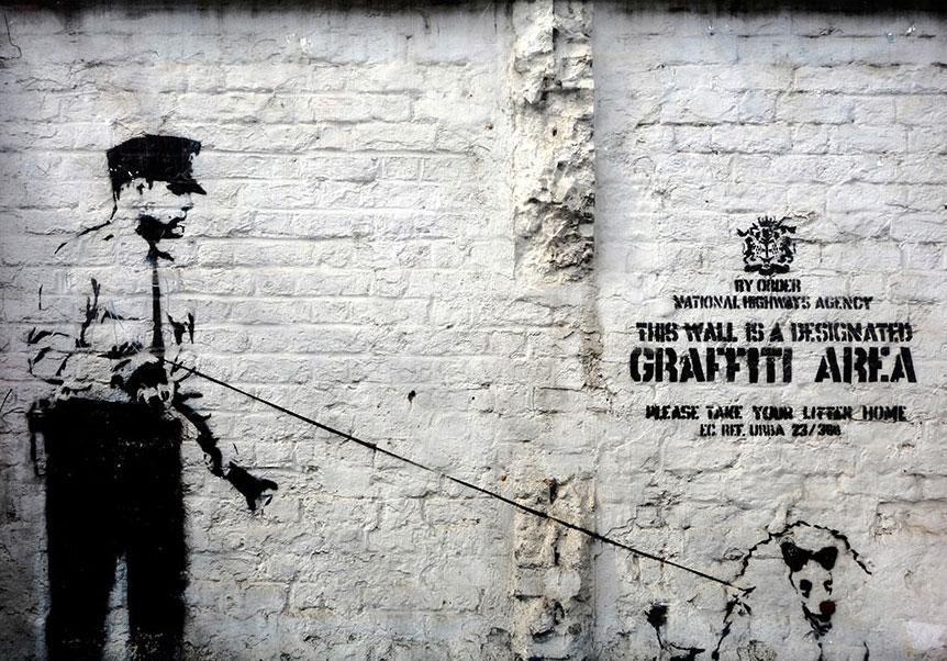 Papier peint - Banksy - Graffiti Area