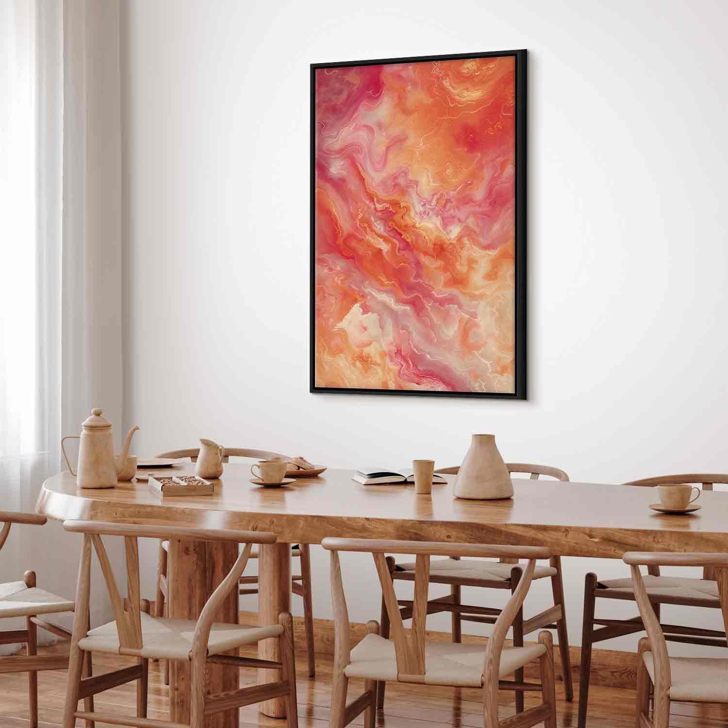 Tableau - Fiery Colors - Dynamic Shapes in Colors of Fire and Pink