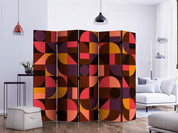 Paravent - Geometric Mosaic (Red) II