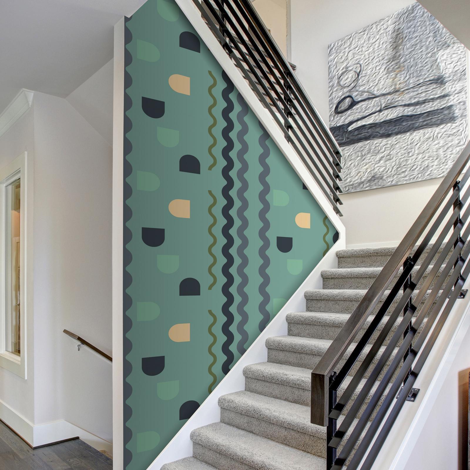 Tapisserie murale - Mint Wave