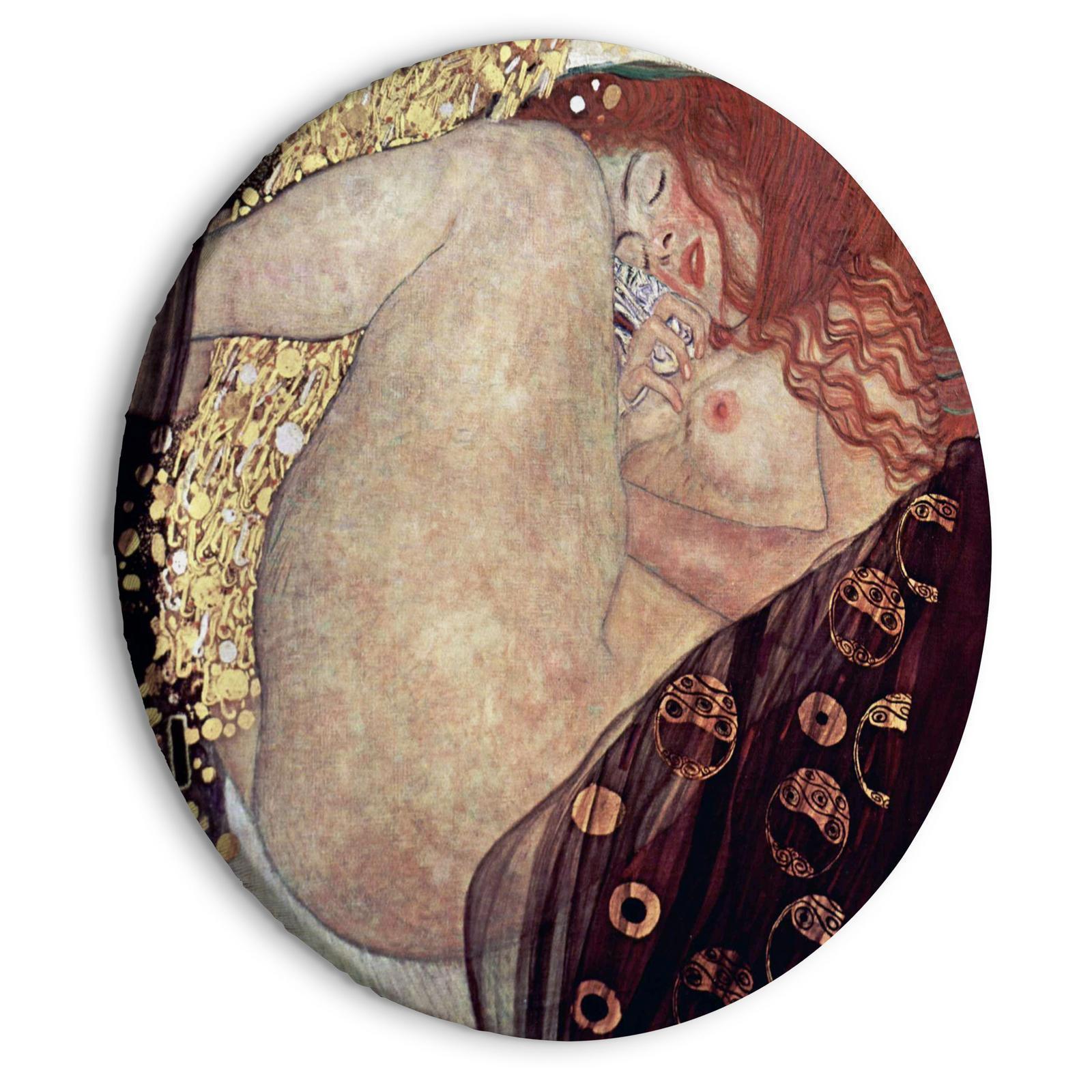 Tableau rond - Gustav Klimt - Danae - Painted Nude Showing a Lying Woman